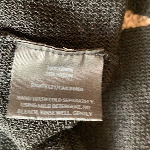 Eileen Fisher knit top black sz Petite Small linen - Picture 3 of 6